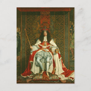 KRÖNUNGSROBEN VON KARL II. POSTKARTE