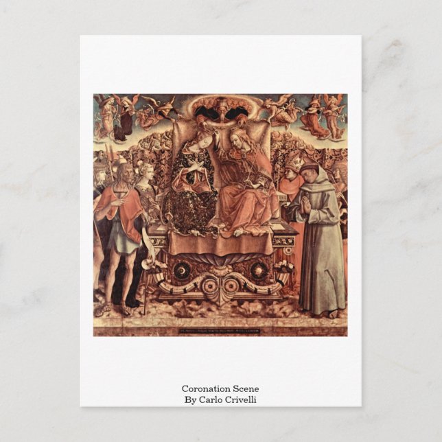 Krönungsszene von Carlo Crivelli Postkarte (Vorderseite)