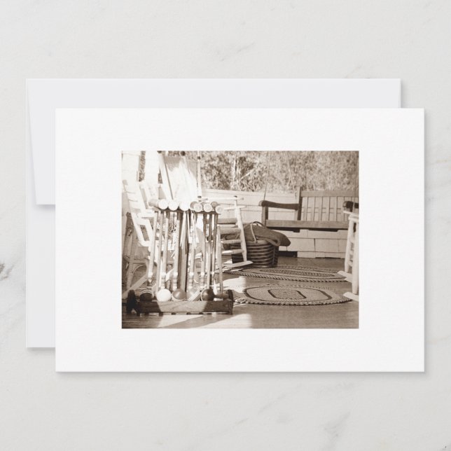 KROQUET, FUN, PARTY-ZEIT-INVITATION EINLADUNG (Vorderseite)