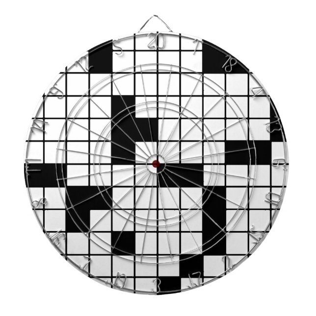 KROSSWORT PUZZLE PATTERN GRAPHICS SPIELE SPASS WOR DARTSCHEIBE (vorne)