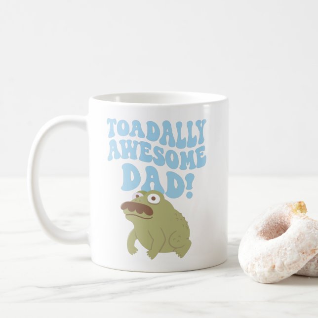 Kröte Pun Krötenmäßig toller Papa Lustiger Kaffeeb Kaffeetasse (Mit Donut)