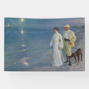 Kroyer - Der Künstler und seine Ehefrau am Strand Banner