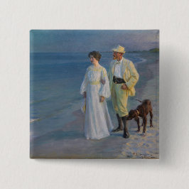 Kroyer - Der Künstler und seine Ehefrau am Strand Button
