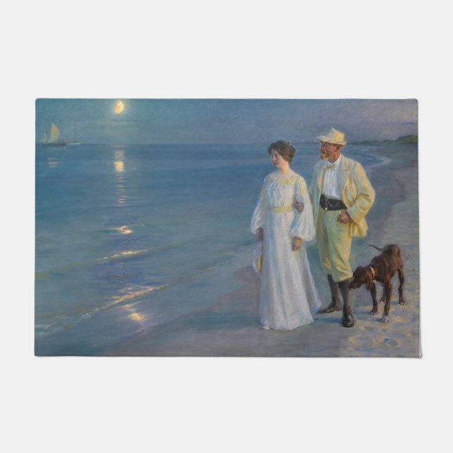 Kroyer - Der Künstler und seine Ehefrau am Strand Fußmatte (Vorderseite)