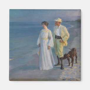 Kroyer - Der Künstler und seine Ehefrau am Strand Magnet