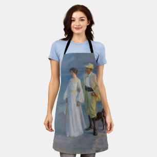 Kroyer - Der Künstler und seine Ehefrau am Strand Schürze