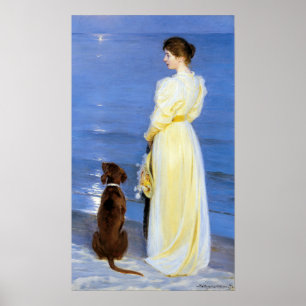 Kroyer - Die Ehefrau und der Hund des Künstlers an Poster