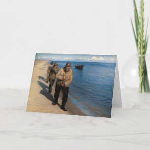 Kroyer - Drei Fischer ziehen ein Boot Karte