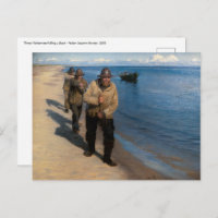 Kroyer - Drei Fischer ziehen ein Boot