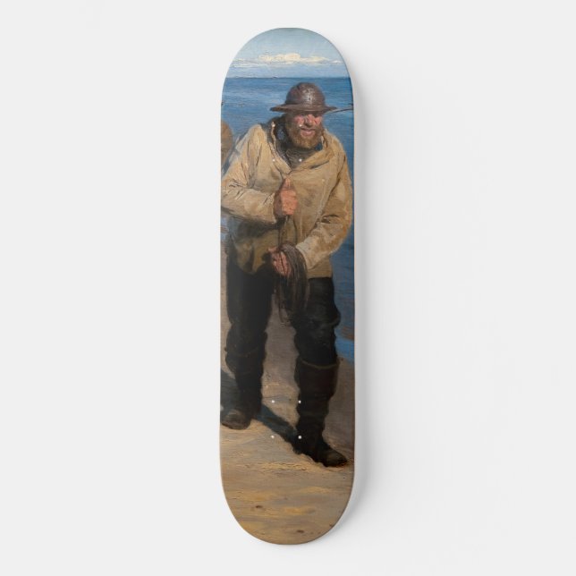 Kroyer - Drei Fischer ziehen ein Boot Skateboard (Vorderseite)