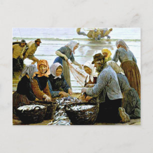 Kroyer - Frauen und Fischer von Hornbaek Postkarte