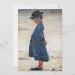 Kroyer - Kleines Mädchen am Strand von Skagen Einladung