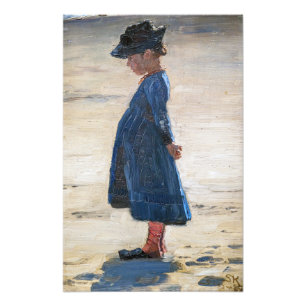 Kroyer - Kleines Mädchen am Strand von Skagen Fotodruck