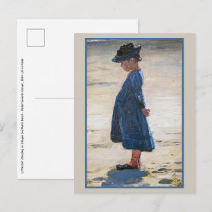 Kroyer - Kleines Mädchen am Strand von Skagen Postkarte