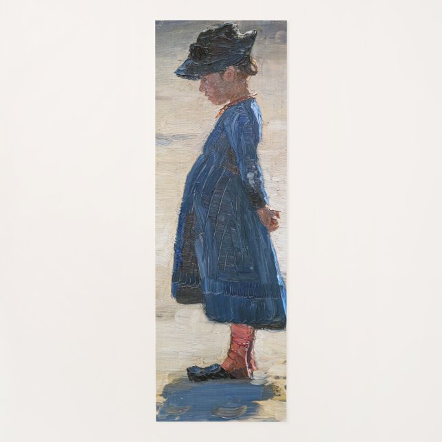 Kroyer - Little Girl stehend am Skagen Beach Yogamatte (Vorderseite)