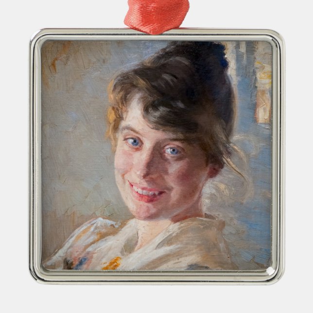 Kroyer - Portrait der Ehefrau Marie der Künstlerin Ornament Aus Metall (Vorne)