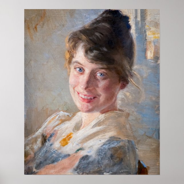 Kroyer - Portrait der Ehefrau Marie der Künstlerin Poster (Vorne)