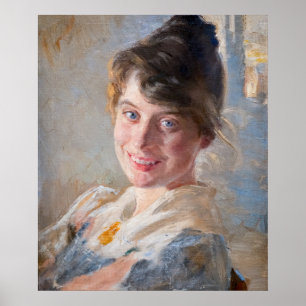Kroyer - Porträt der Künstlersfrau Marie Poster
