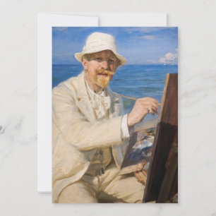 Kroyer - Selbstportrait am Strand von Skagen Dankeskarte