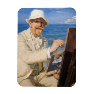 Kroyer - Selbstportrait am Strand von Skagen Magnet