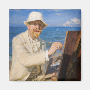 Kroyer - Selbstportrait am Strand von Skagen Magnet