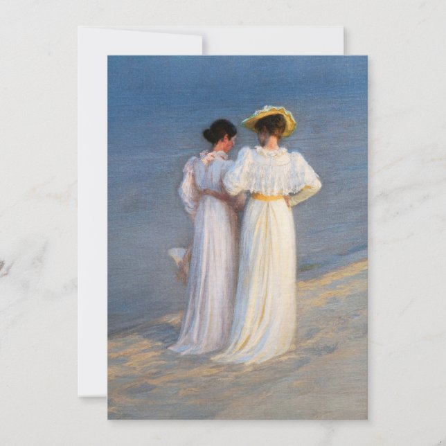 Kroyer - Sommer-Abend am Skagen Beach Closesion Dankeskarte (Vorderseite)
