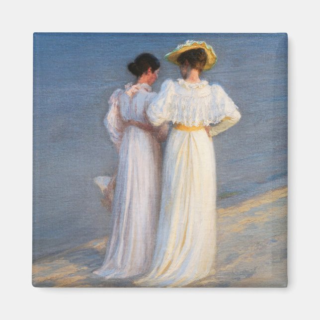 Kroyer - Sommer-Abend am Skagen Beach Closesion Magnet (Vorne)
