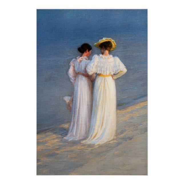 Kroyer - Sommer-Abend am Skagen Beach Closesion Poster (Vorderseite)