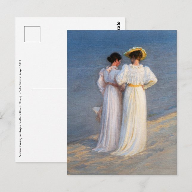 Kroyer - Sommer-Abend am Skagen Beach Closesion Postkarte (Vorne/Hinten)