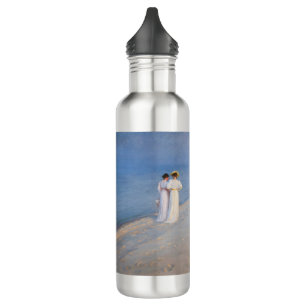 Kroyer - Sommer-Abend am Skagen Beach Edelstahlflasche