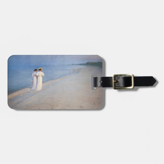 Kroyer - Sommer-Abend am Skagen Beach Gepäckanhänger (Vorderseite horizontal)