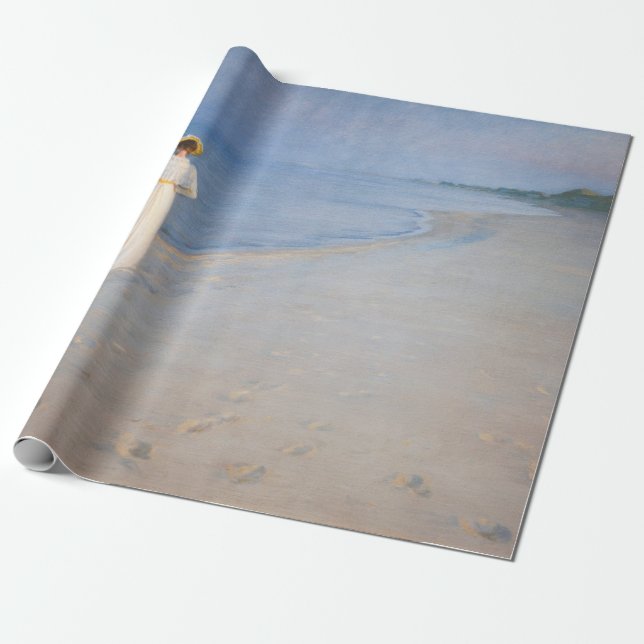 Kroyer - Sommer-Abend am Skagen Beach Geschenkpapier (Ungerollt)