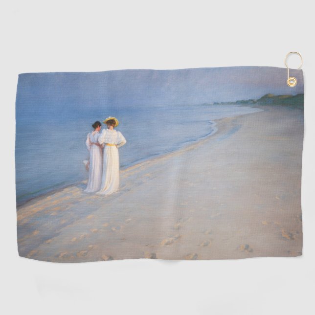 Kroyer - Sommer-Abend am Skagen Beach Golfhandtuch (Horizontal)