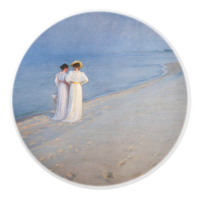 Kroyer - Sommer-Abend am Skagen Beach Keramikknauf (Vorderseite)
