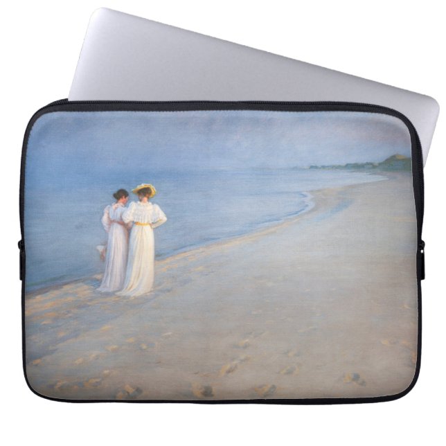 Kroyer - Sommer-Abend am Skagen Beach Laptopschutzhülle (Vorderseite)