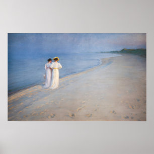 Kroyer - Sommer-Abend am Skagen Beach Poster