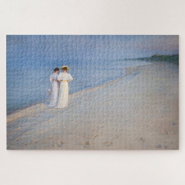 Kroyer - Sommer-Abend am Skagen Beach Puzzle (Horizontal)