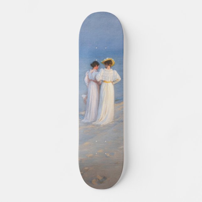 Kroyer - Sommer-Abend am Skagen Beach Skateboard (Vorderseite)