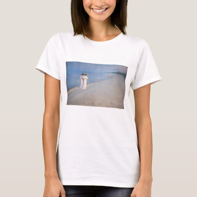 Kroyer - Sommer-Abend am Skagen Beach T-Shirt (Vorderseite)