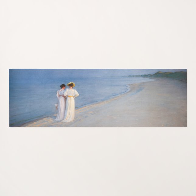 Kroyer - Sommer-Abend am Skagen Beach Yogamatte (Rückseite (Horizontal))