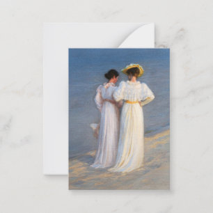Kroyer - Sommerabend am Strand von Skagen Nahaufna Mitteilungskarte