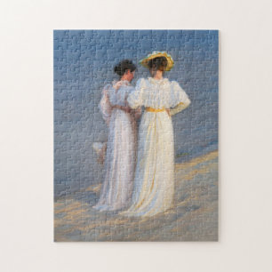 Kroyer - Sommerabend am Strand von Skagen Nahaufna Puzzle