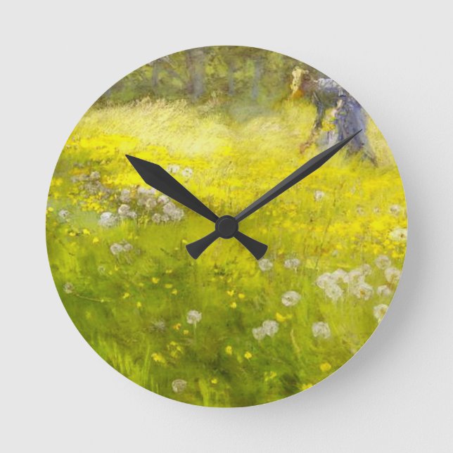 Kroyer's Garden in Skagen Runde Wanduhr (Vorderseite)