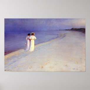 Kroyers "Sommer-Nachmittag auf Skagen Strand " Poster