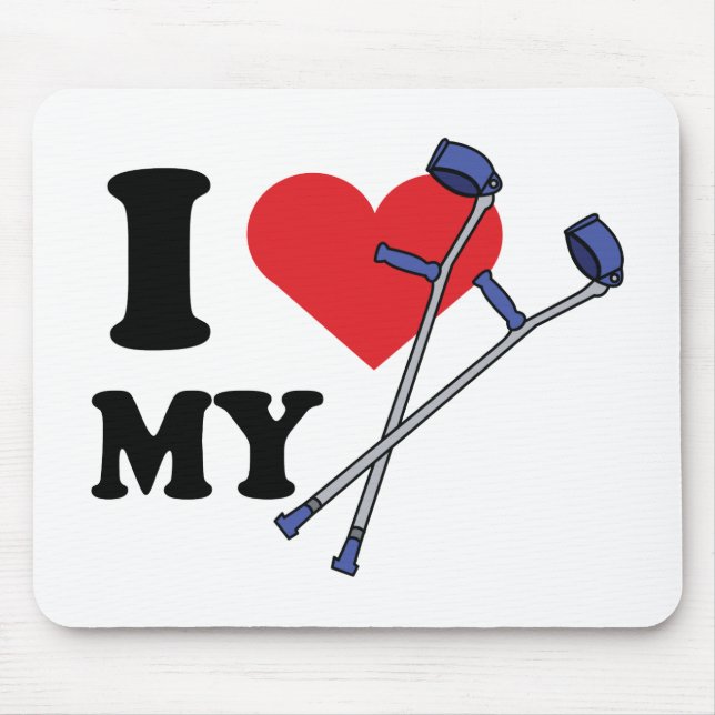 Krücke-Liebe Mousepad (Vorne)