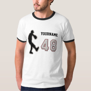 Krug-Uniform der Nr.-48 - coole Baseball-Stiche T-Shirt
