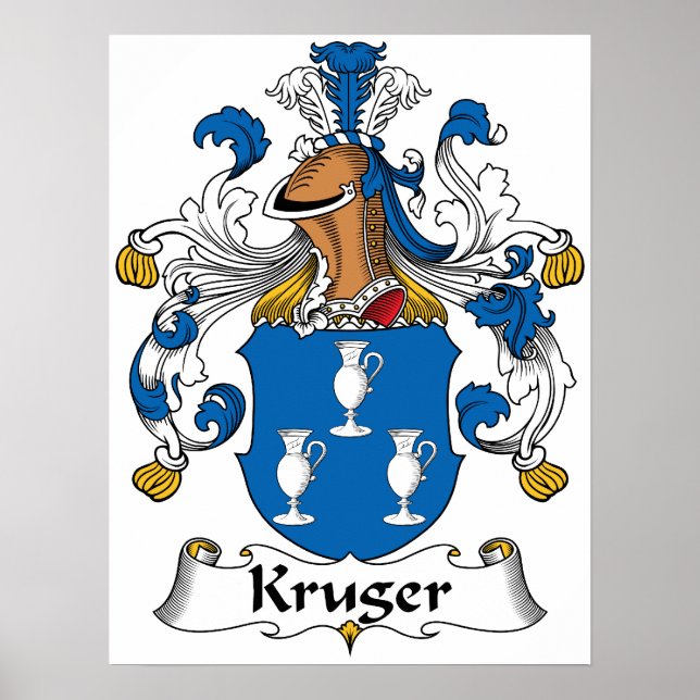 Krüger Familienwappen Poster (Vorne)