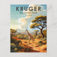 Kruger-Nationalpark Südafrika Giraffe Vintage