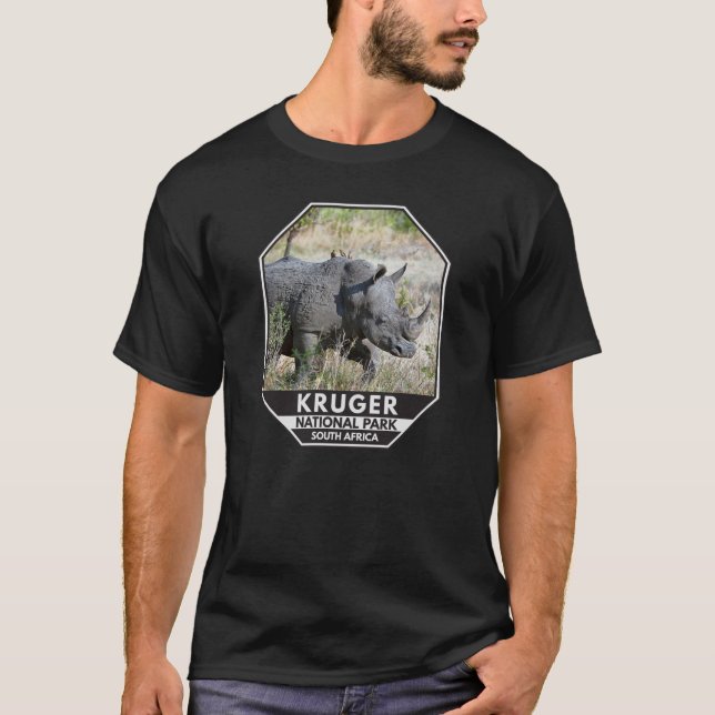 Kruger Nationalpark Südafrika Rhino T-Shirt (Vorderseite)