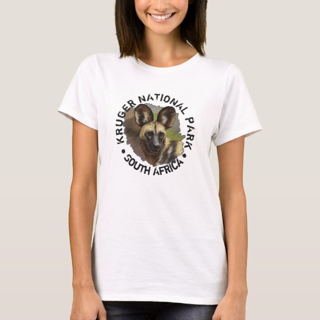 Kruger Nationalpark Wilder Hund T - Shirt (Vorderseite)